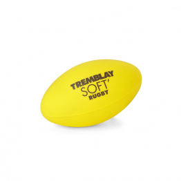 PVC rugby ball - 24 x 15 cm - 280 gr - yellow                        