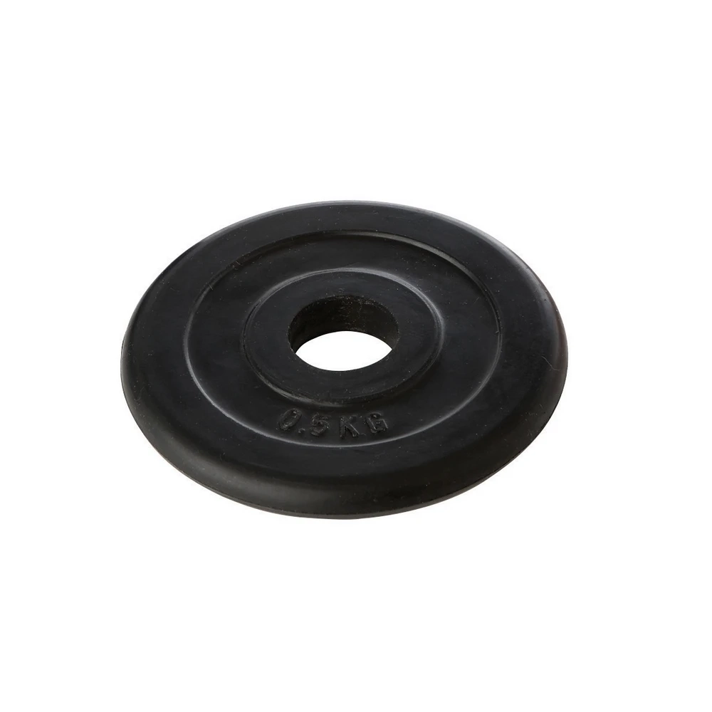 Black rubber plate 1 kg - for bar with dia. 28 mm - with CT logo     