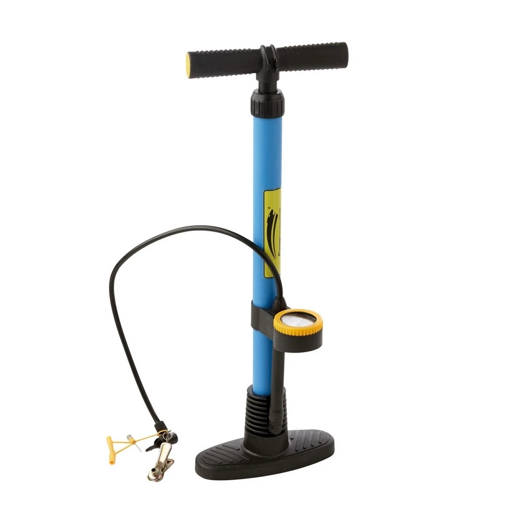Vertical hand pump with pressure gauge                               