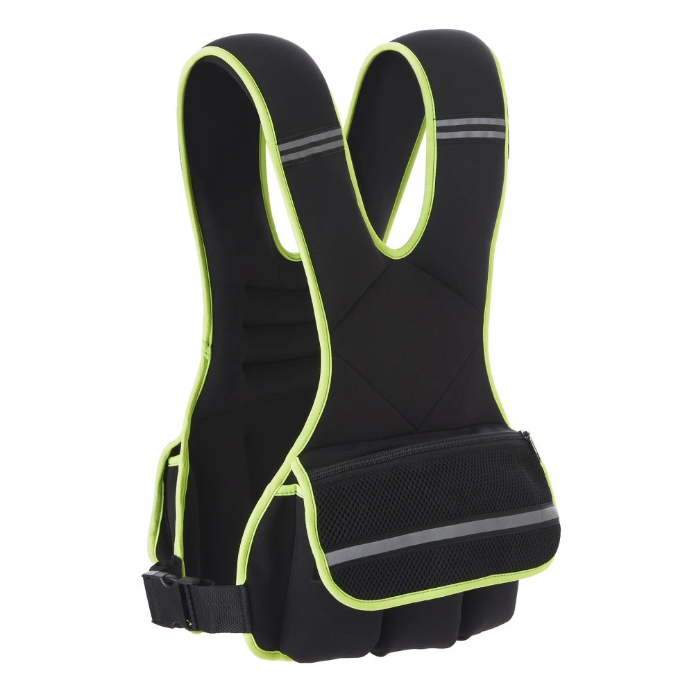 Neoprene weighted vest - 7 kg - fluo yellow/black                    