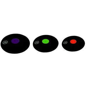Rubber discuss - 1 kg - Black with green center                      