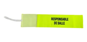 Armband "RESPONSABLE DE SALLE" with velcro - fluo yellow             